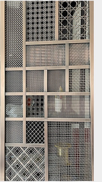 Wire Mesh Burnished Brass Architectural Woven Furniture and Creative Grille  Mesh 